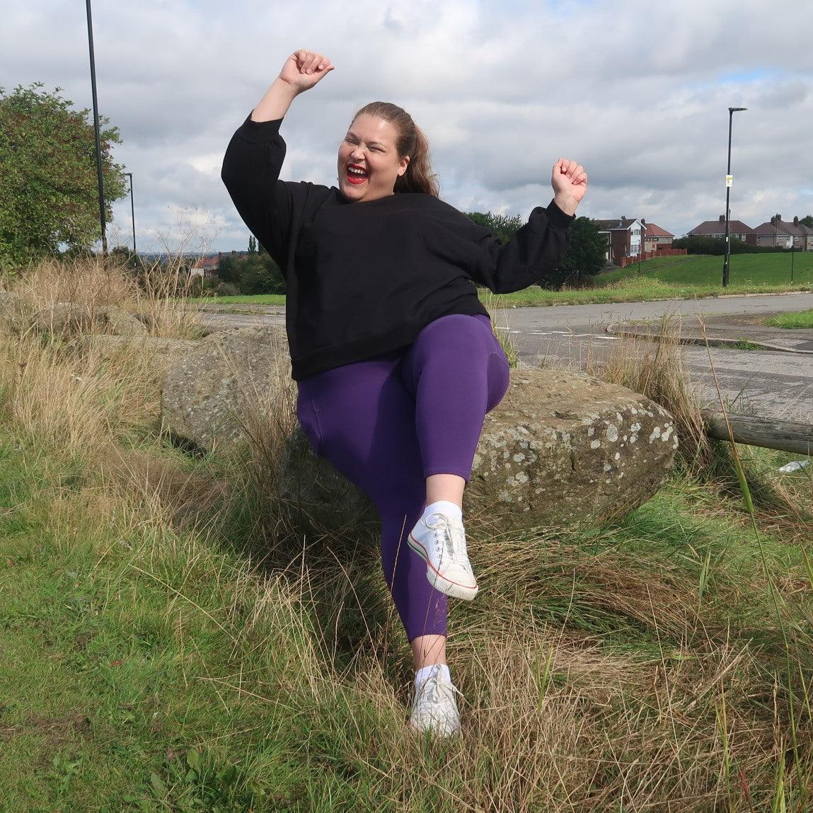 Squat Proof Short Leggings - Suffragette Purple - Image 10