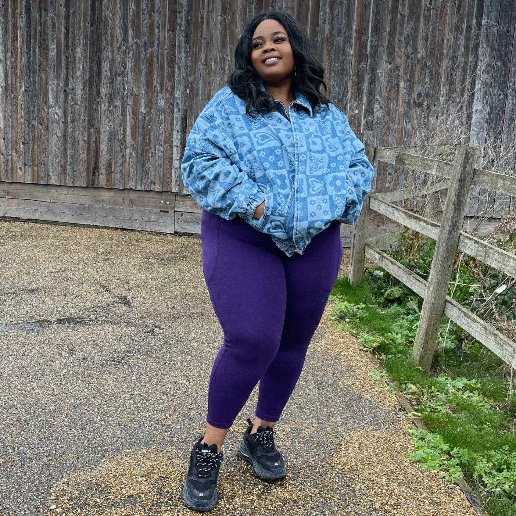 Squat Proof Short Leggings - Suffragette Purple - Image 12