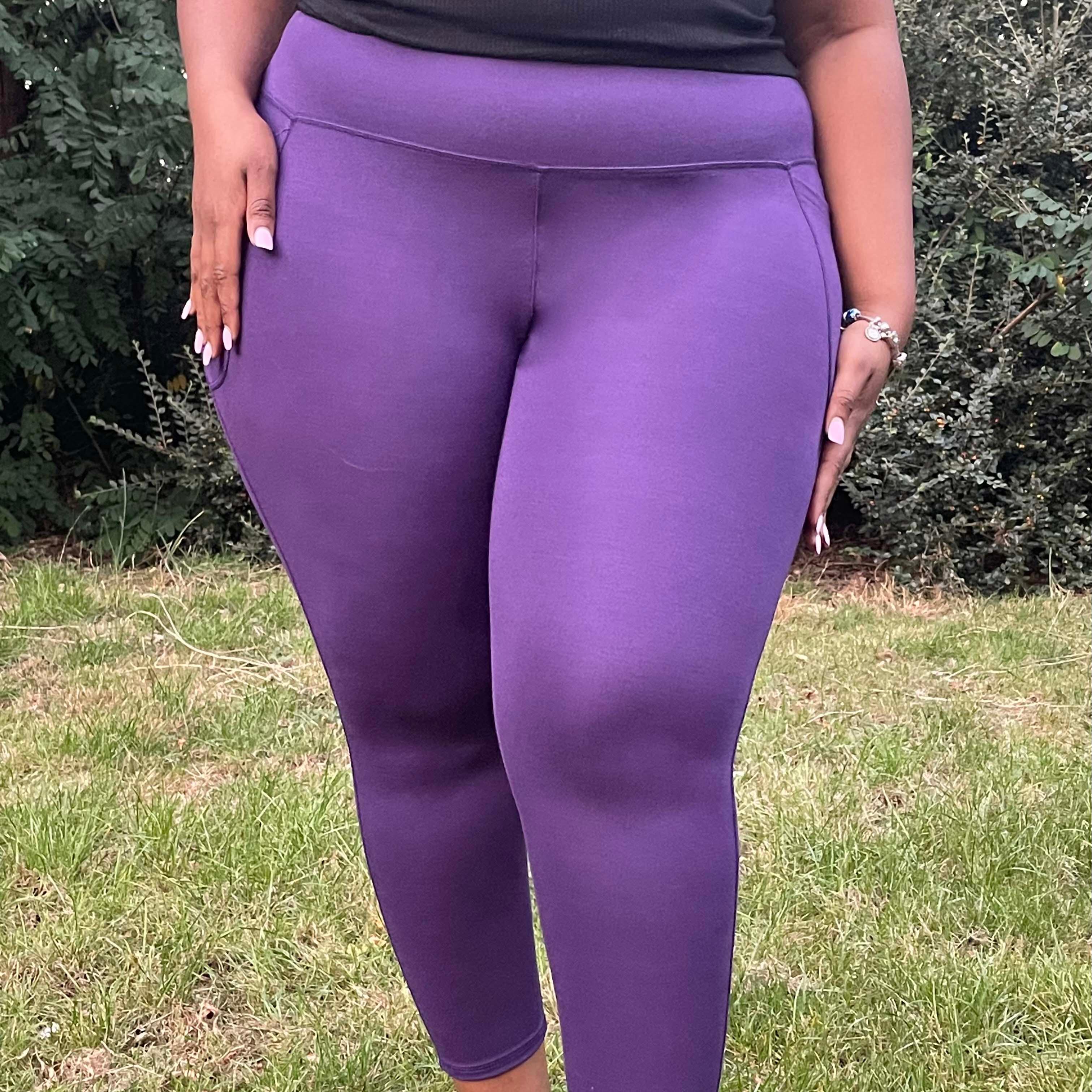 Squat Proof Short Leggings - Suffragette Purple - Image 5