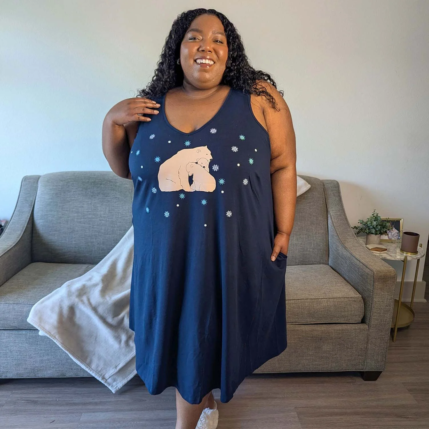 Organic Cotton Short Nightdress - Polar Snuggles - Image 9