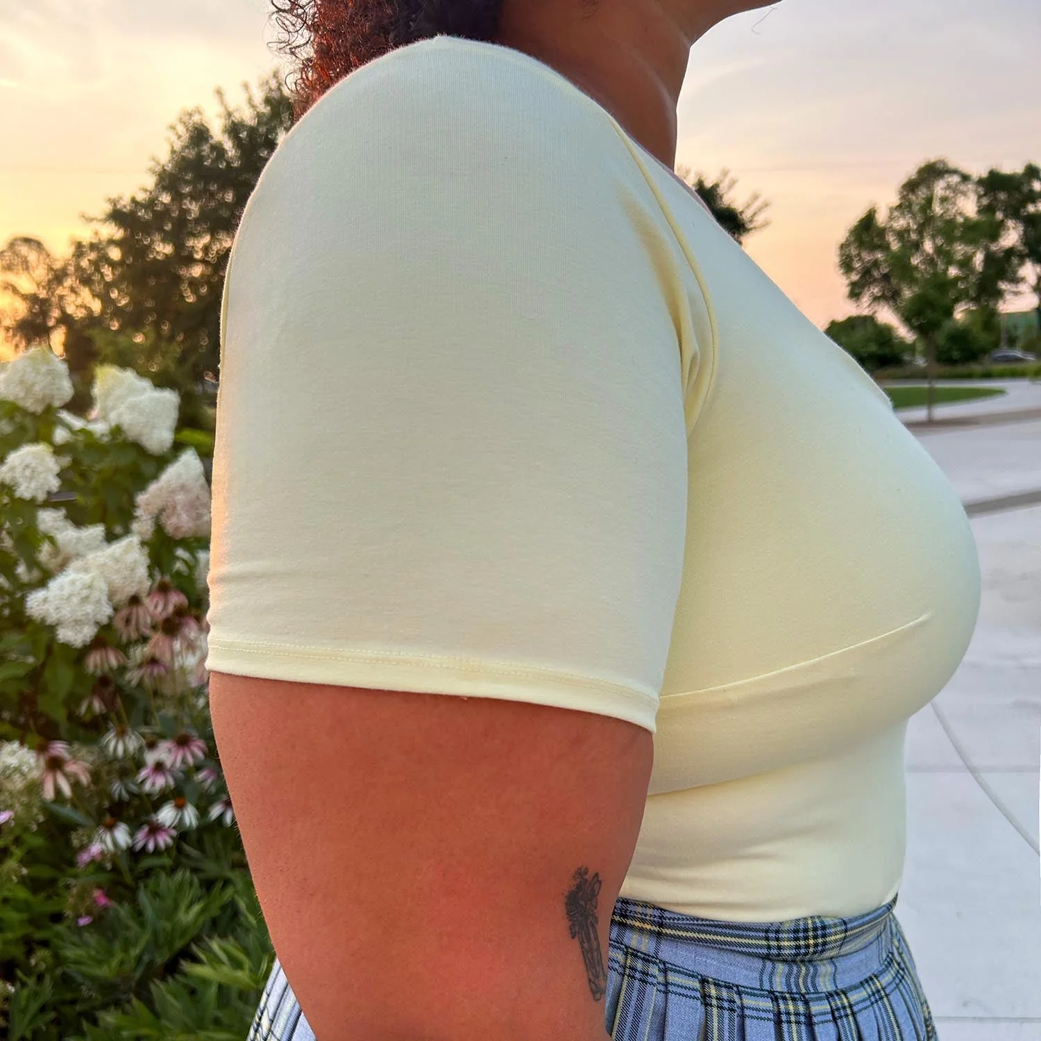Short Sleeve Cotton Bodysuit - Butter - Image 8