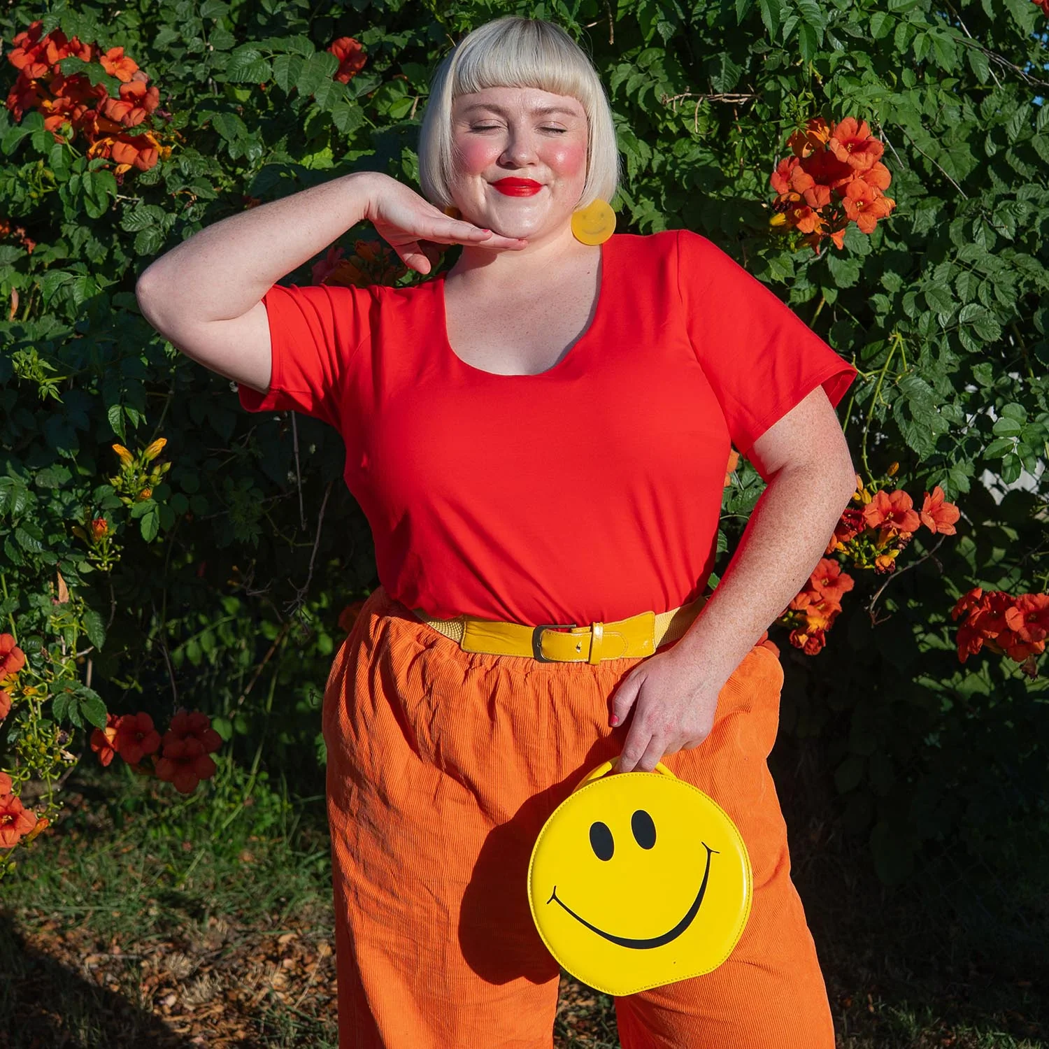Short Sleeve Cotton Bodysuit - Sangria - Image 4