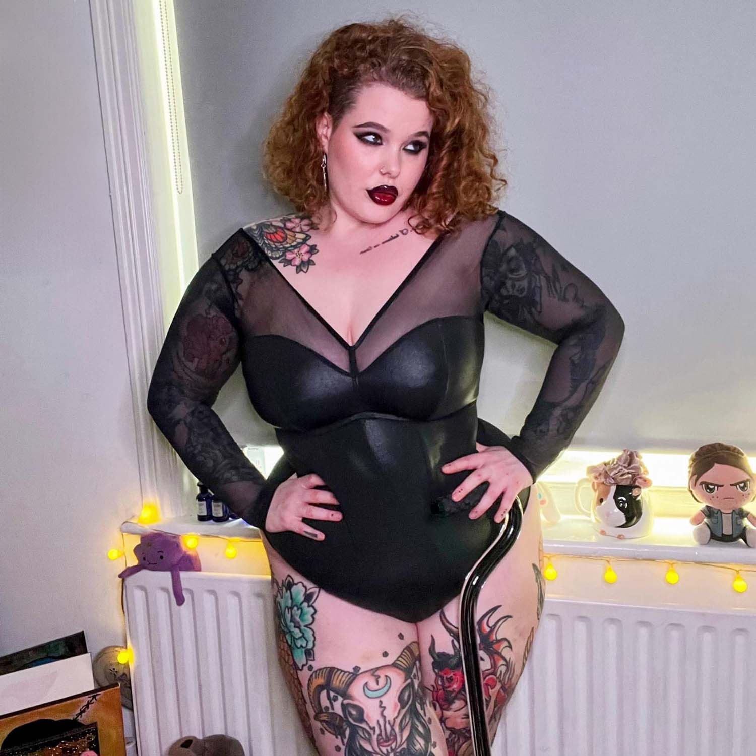 Siren Faux Leather Bodysuit - Image 5