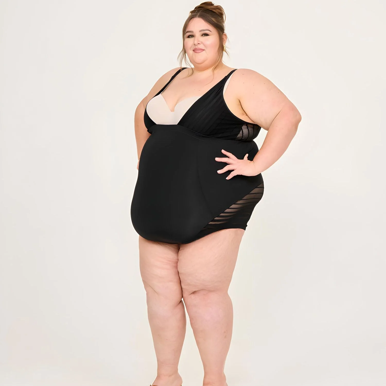 Smoothwear Open Bust Bodysuit - Black - Image 4