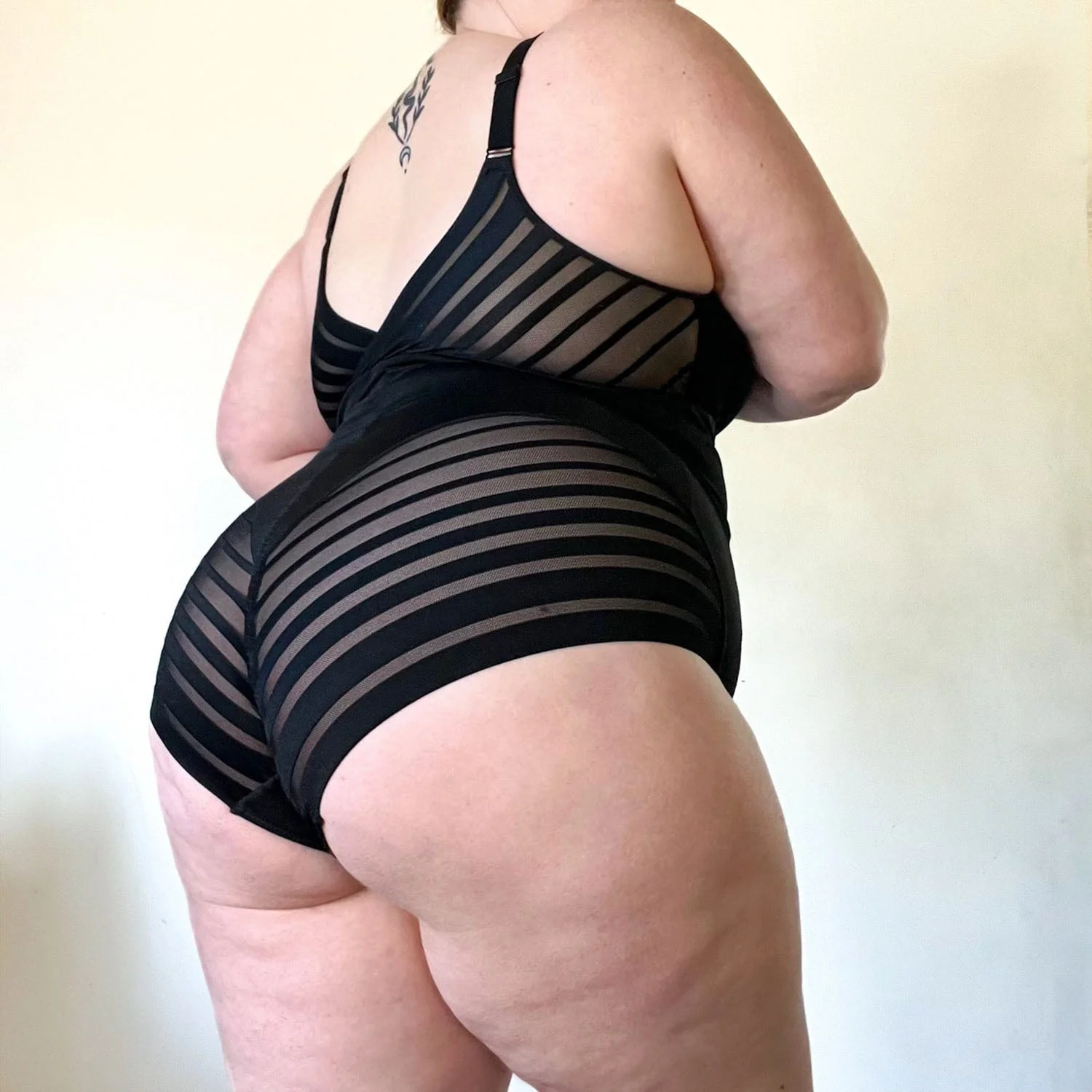 Smoothwear Open Bust Bodysuit - Black - Image 5