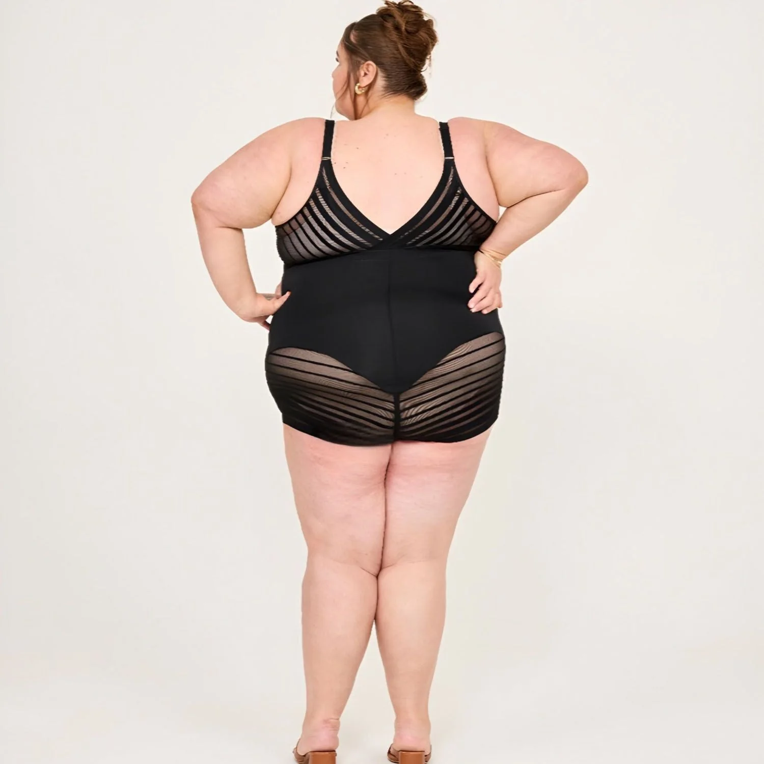 Smoothwear Open Bust Bodysuit - Black - Image 7