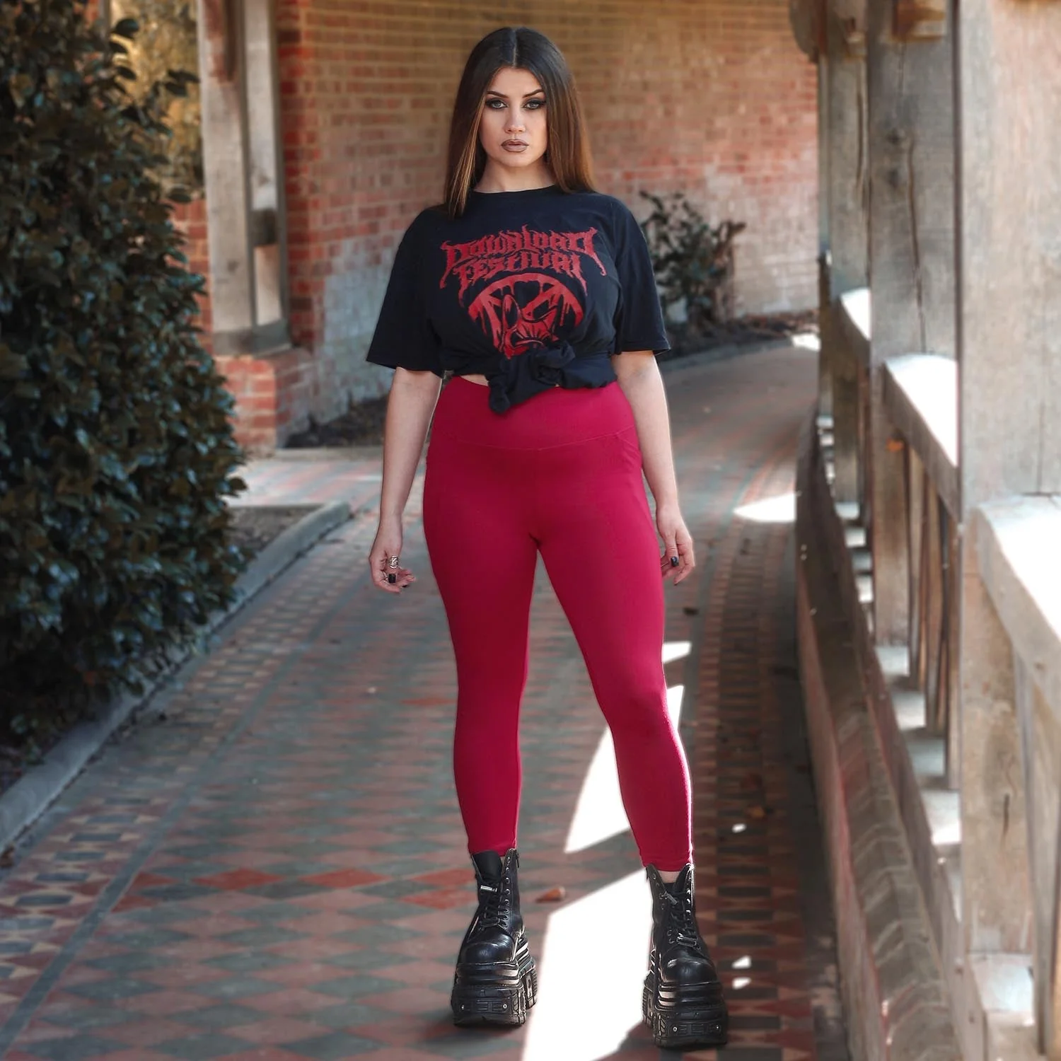 Squat-Proof Leggings - Blood Red - Image 9