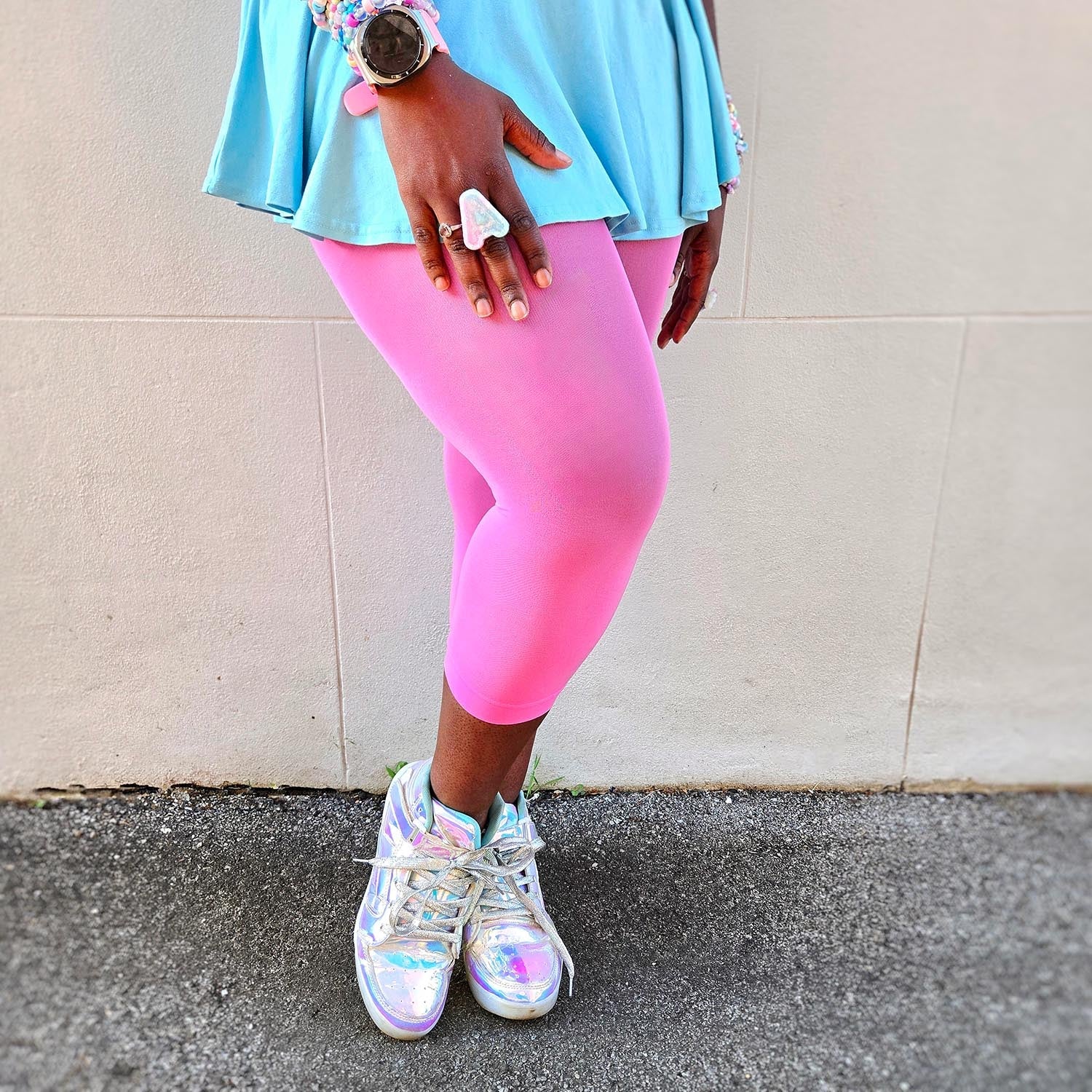 Stay Cool Capri Tights - Pink Lady - Image 5