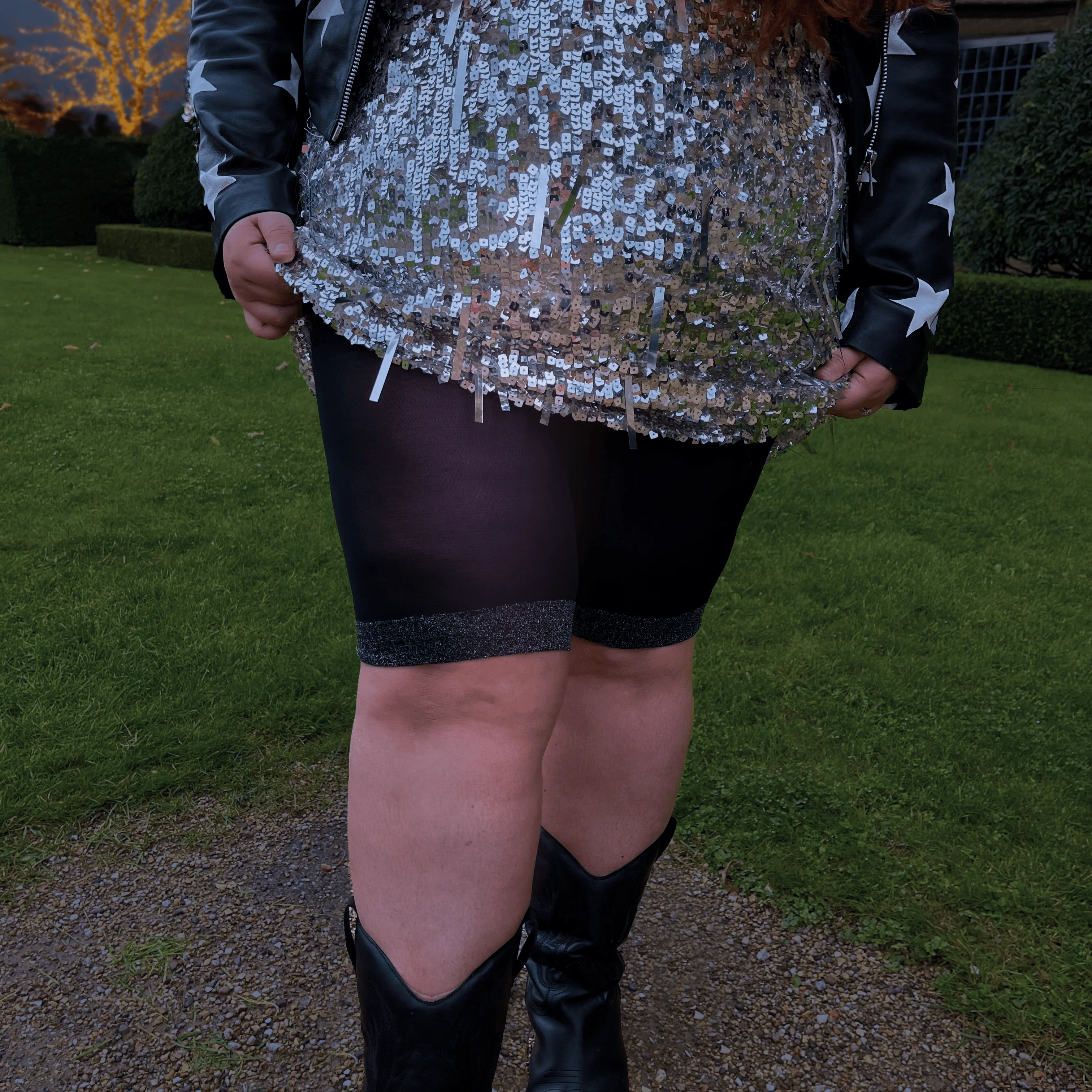 Christmas Chub Rub Lurex Shorts - Black - Image 12