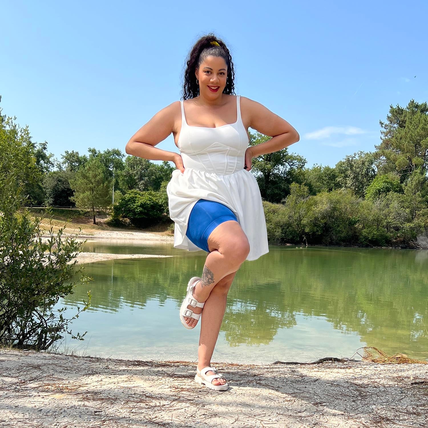 Stay Cool Chub Rub Shorts - Dolce Blue - Image 4