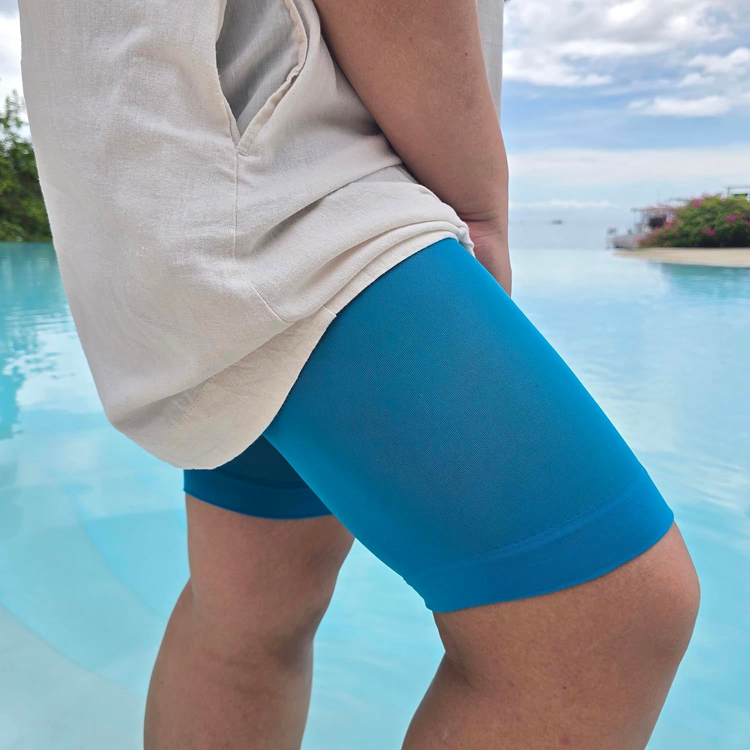 Stay Cool Chub Rub Shorts - Petrol Blue - Image 6