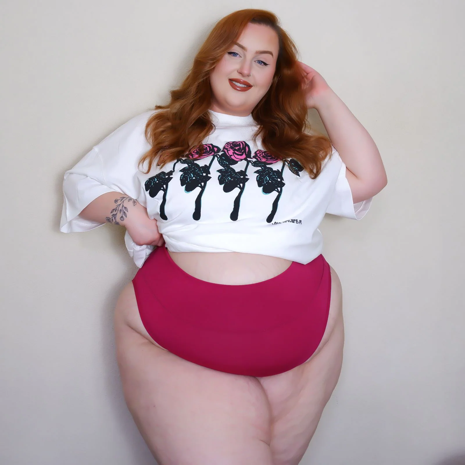 Organic Cotton Super High Leg Knickers - Raspberry Pie - Image 3