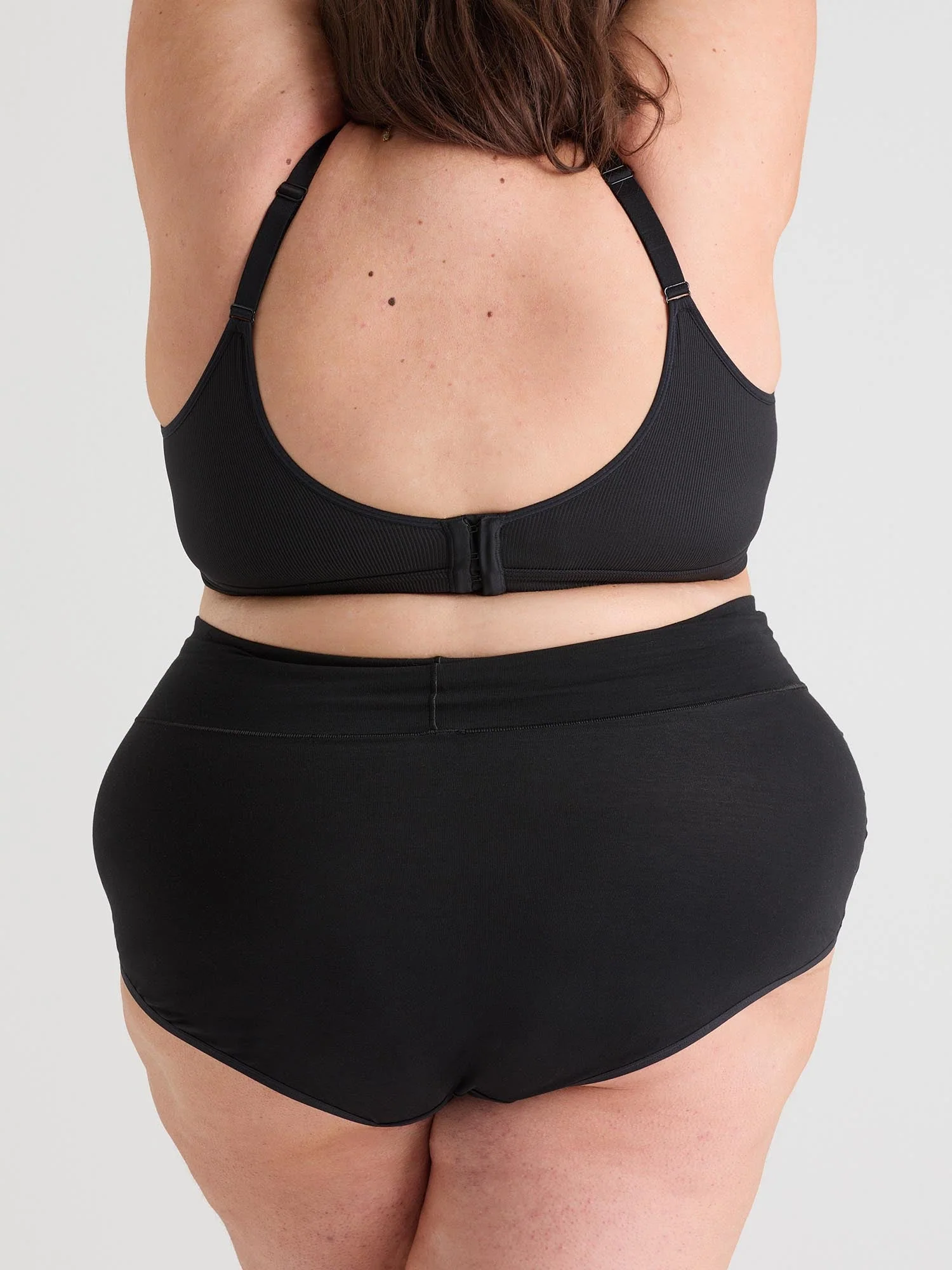 Organic Cotton Super High Waist Knickers - Black - Image 10