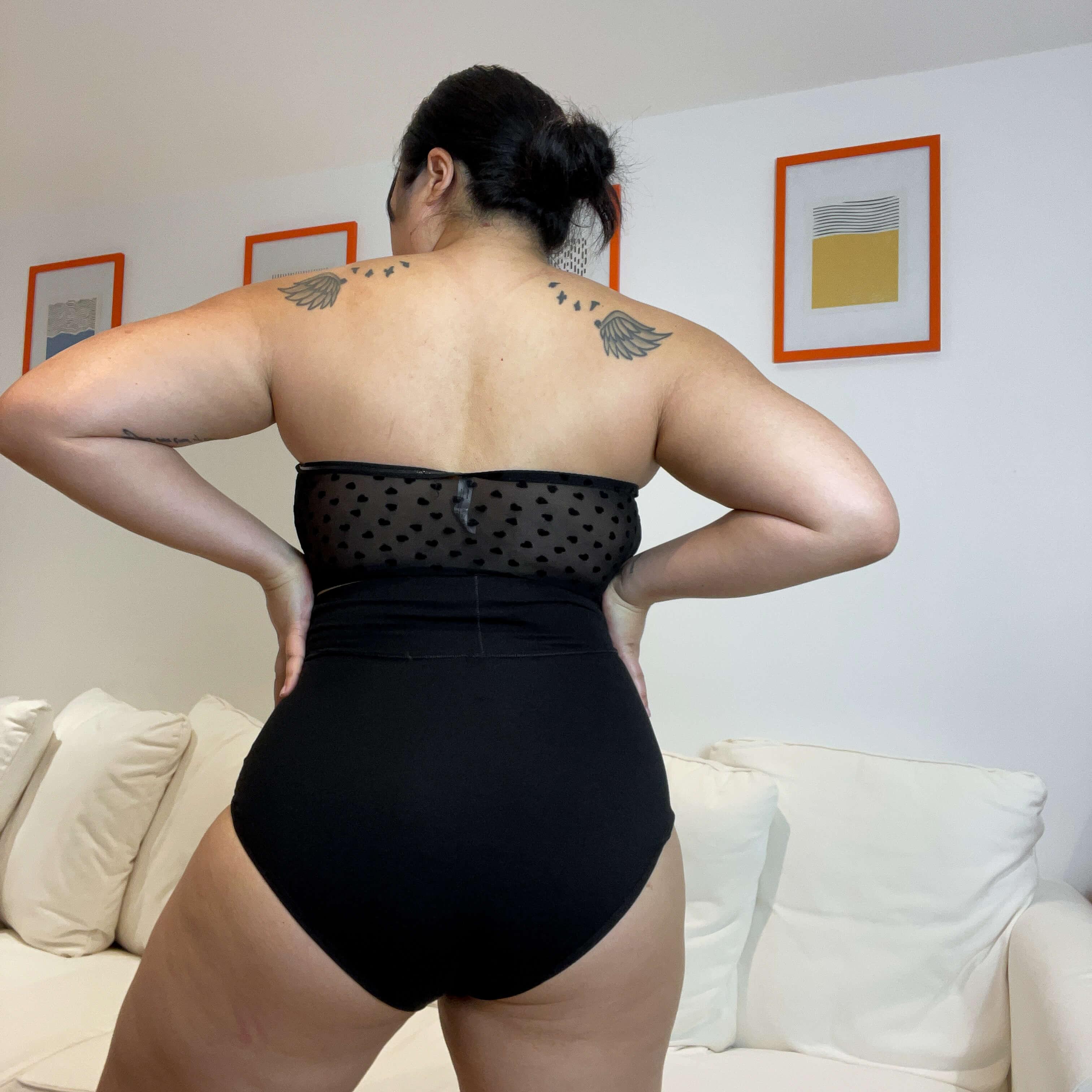 Organic Cotton Super High Waist Knickers - Black - Image 11