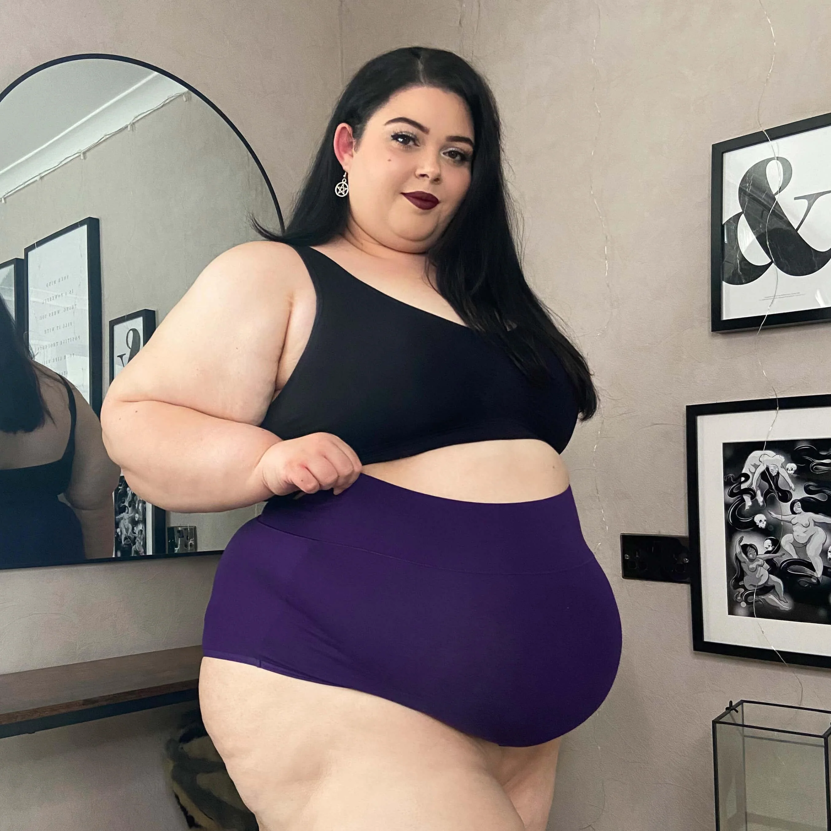 Organic Cotton Super High Waist Knickers - Suffragette Purple - Image 2