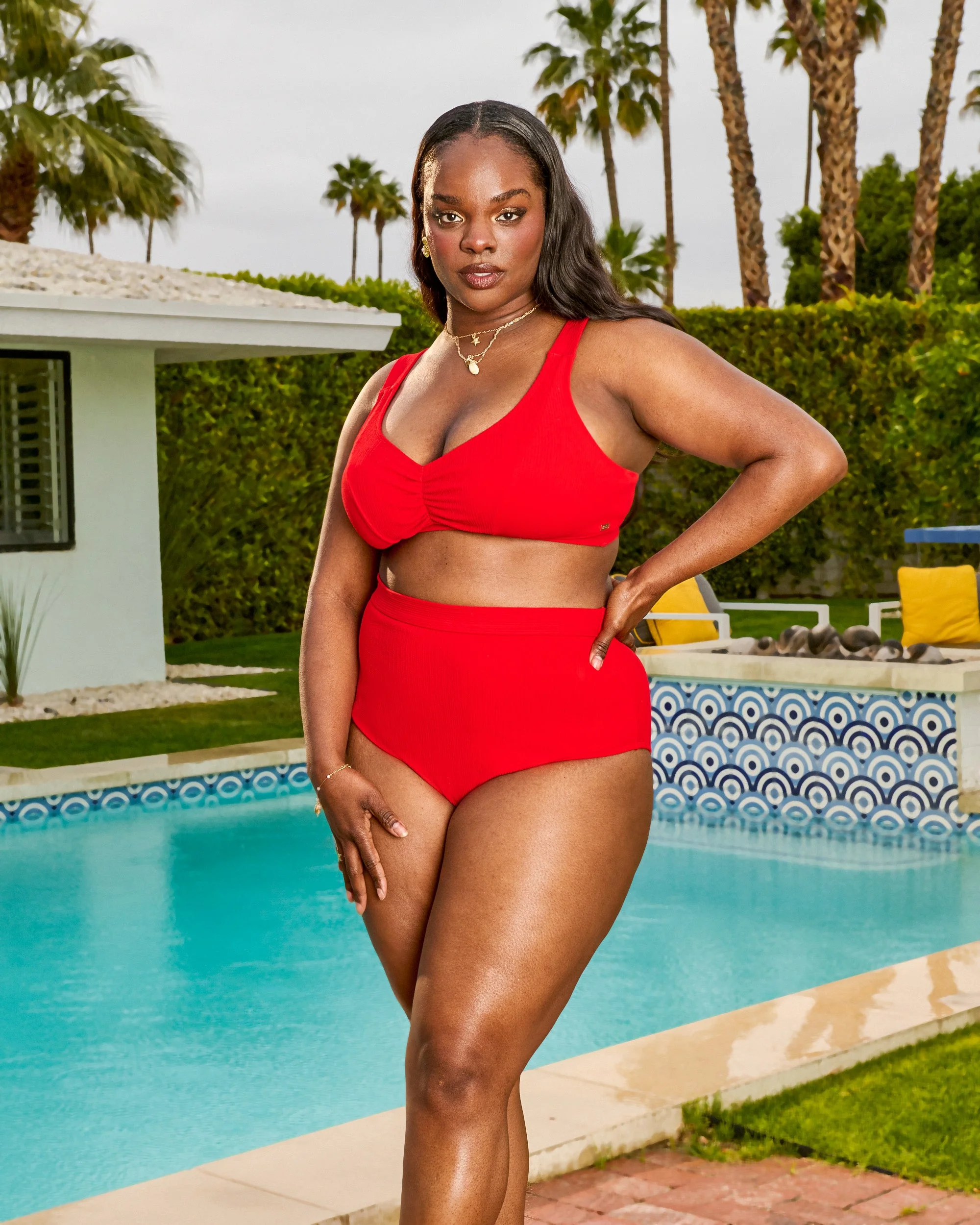 Tidelands Bikini Top - Red - Image 9