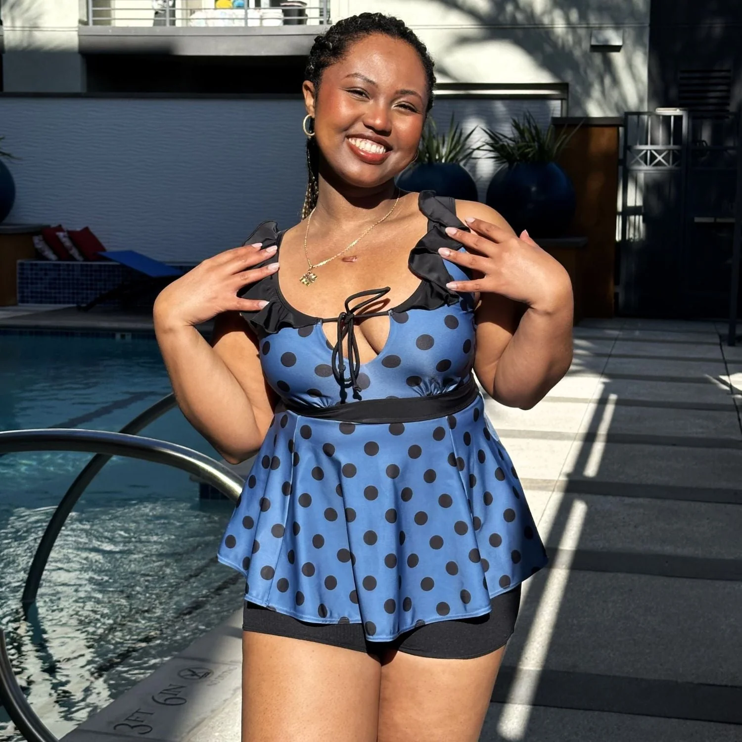 Beam Me Up Tankini Top - Polka - Image 8