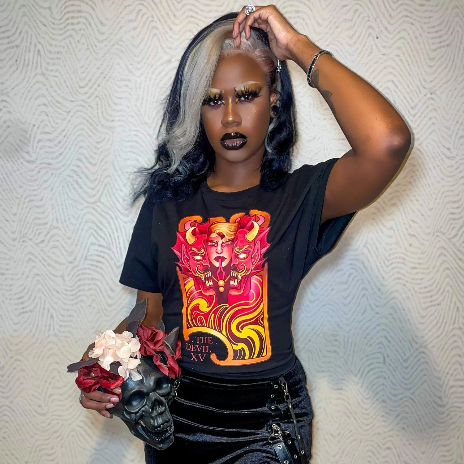 Major Arcana Boxy Tee - XV The Devil - Image 2