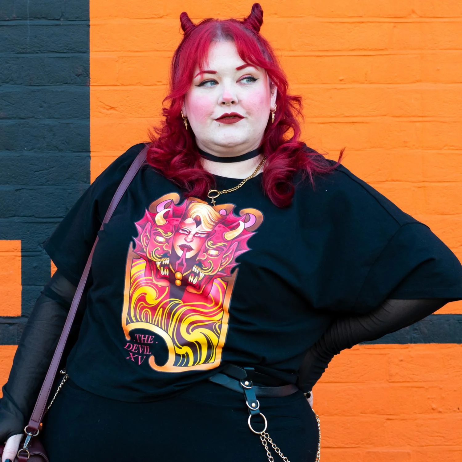 Major Arcana Boxy Tee - XV The Devil - Image 3