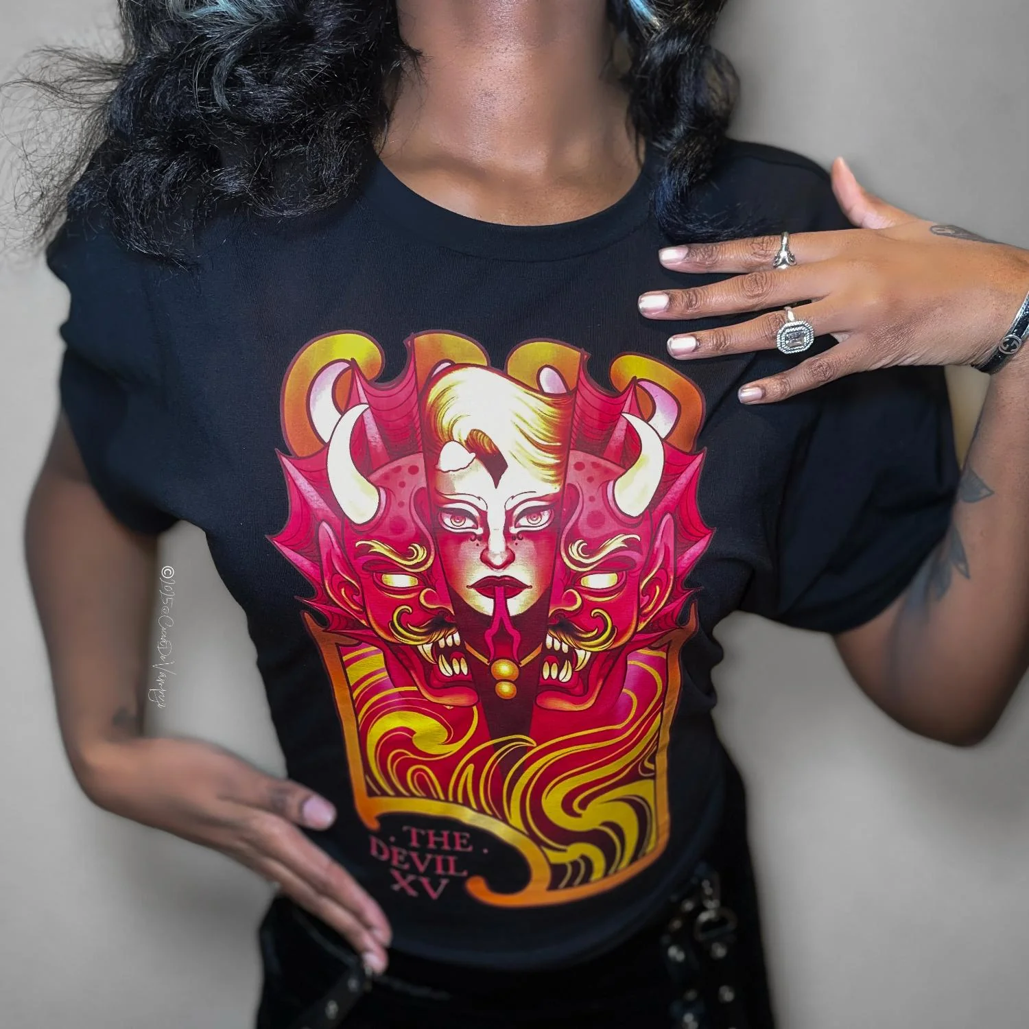 Major Arcana Boxy Tee - XV The Devil - Image 8