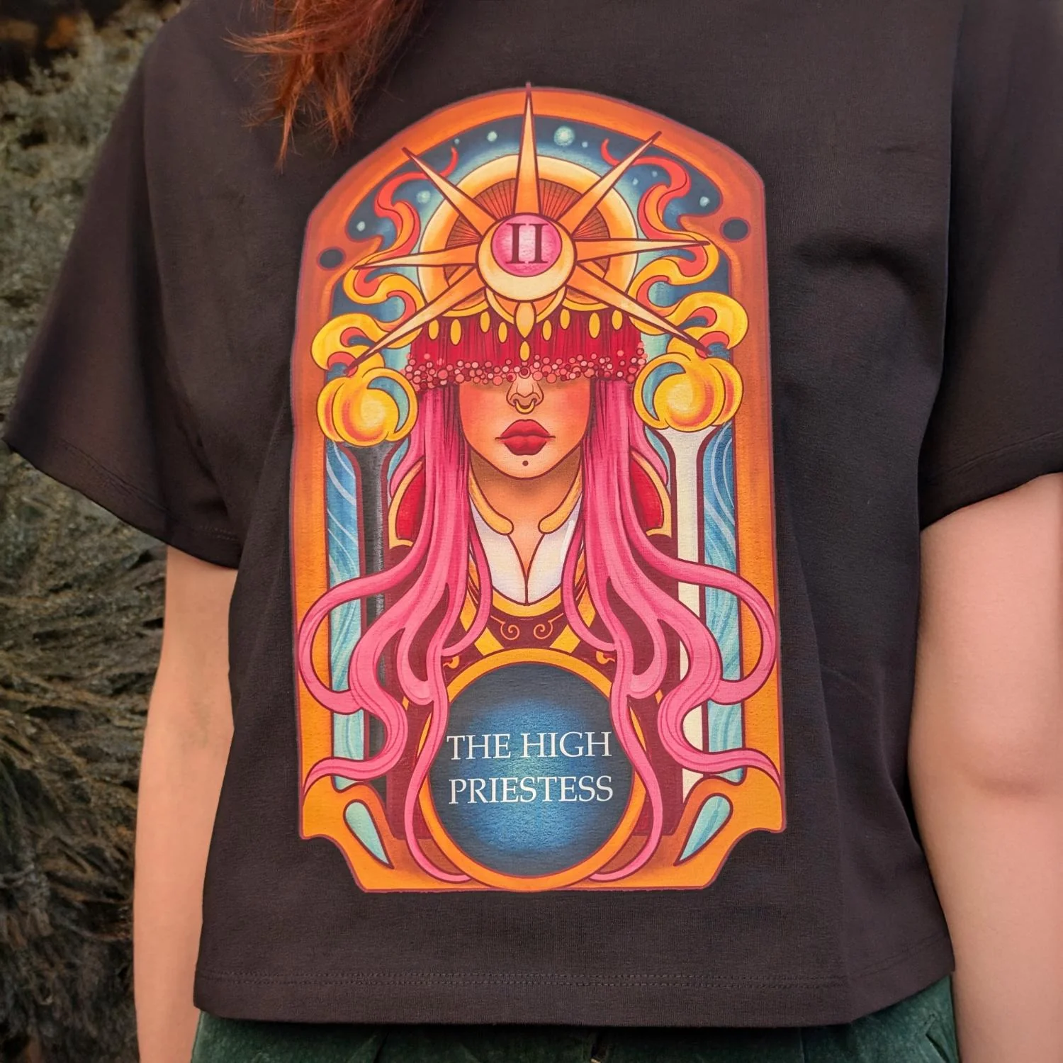 Major Arcana Boxy Tee - II The High Priestess - Image 11