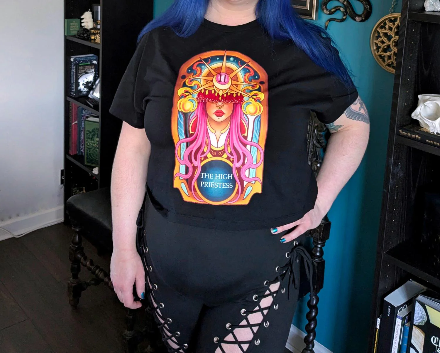 Major Arcana Boxy Tee - II The High Priestess - Image 4