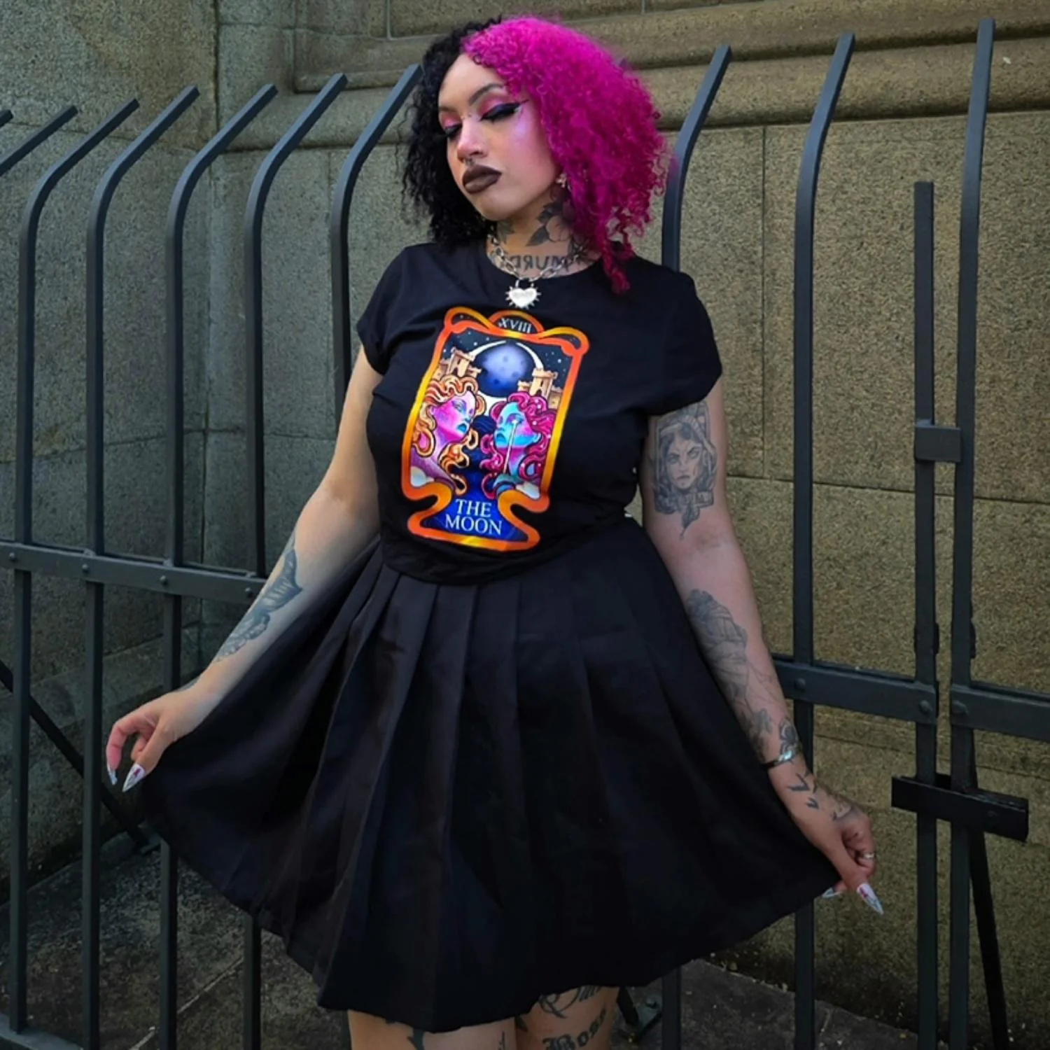 Major Arcana Baby Tee - XVIII The Moon - Image 14