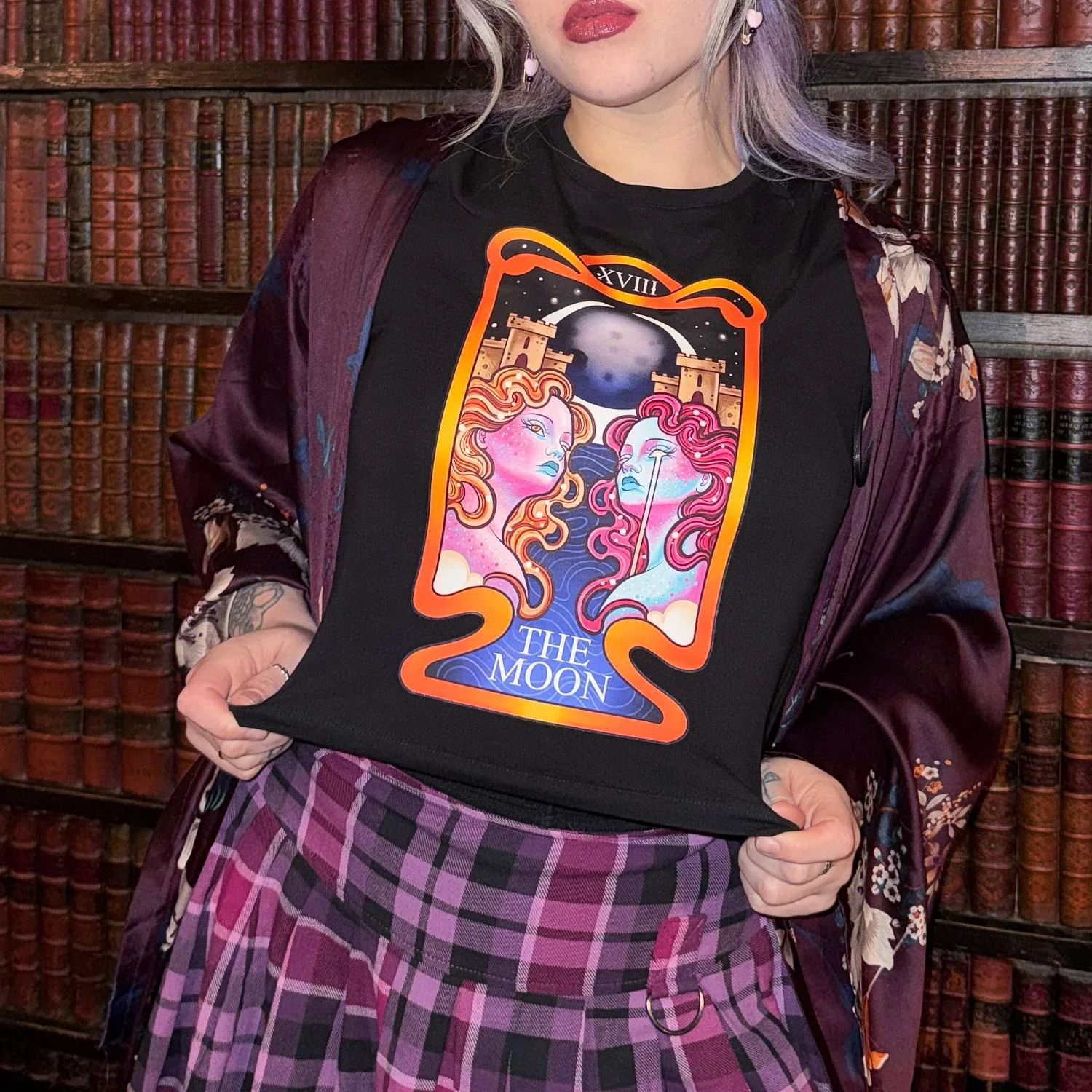 Major Arcana Baby Tee - XVIII The Moon - Image 7