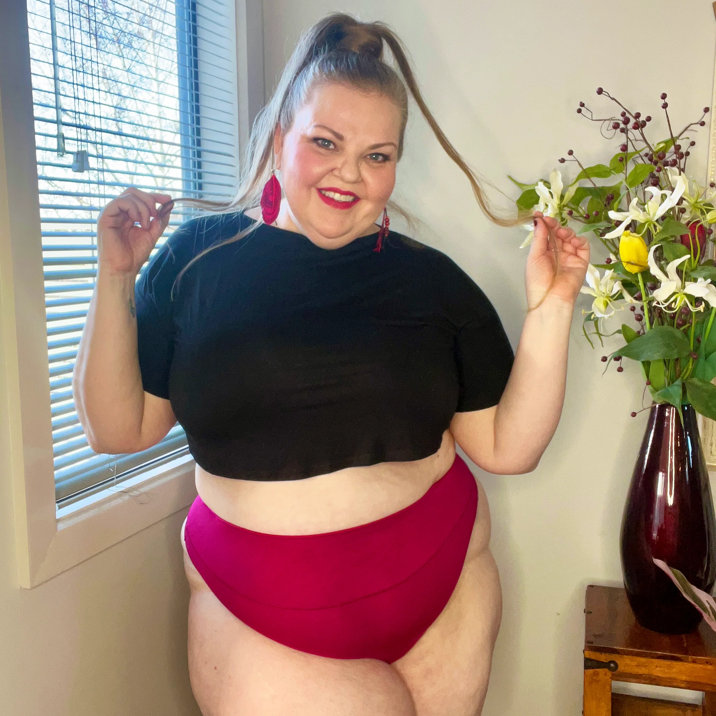 Organic Cotton G-String - Raspberry Pie - Image 3