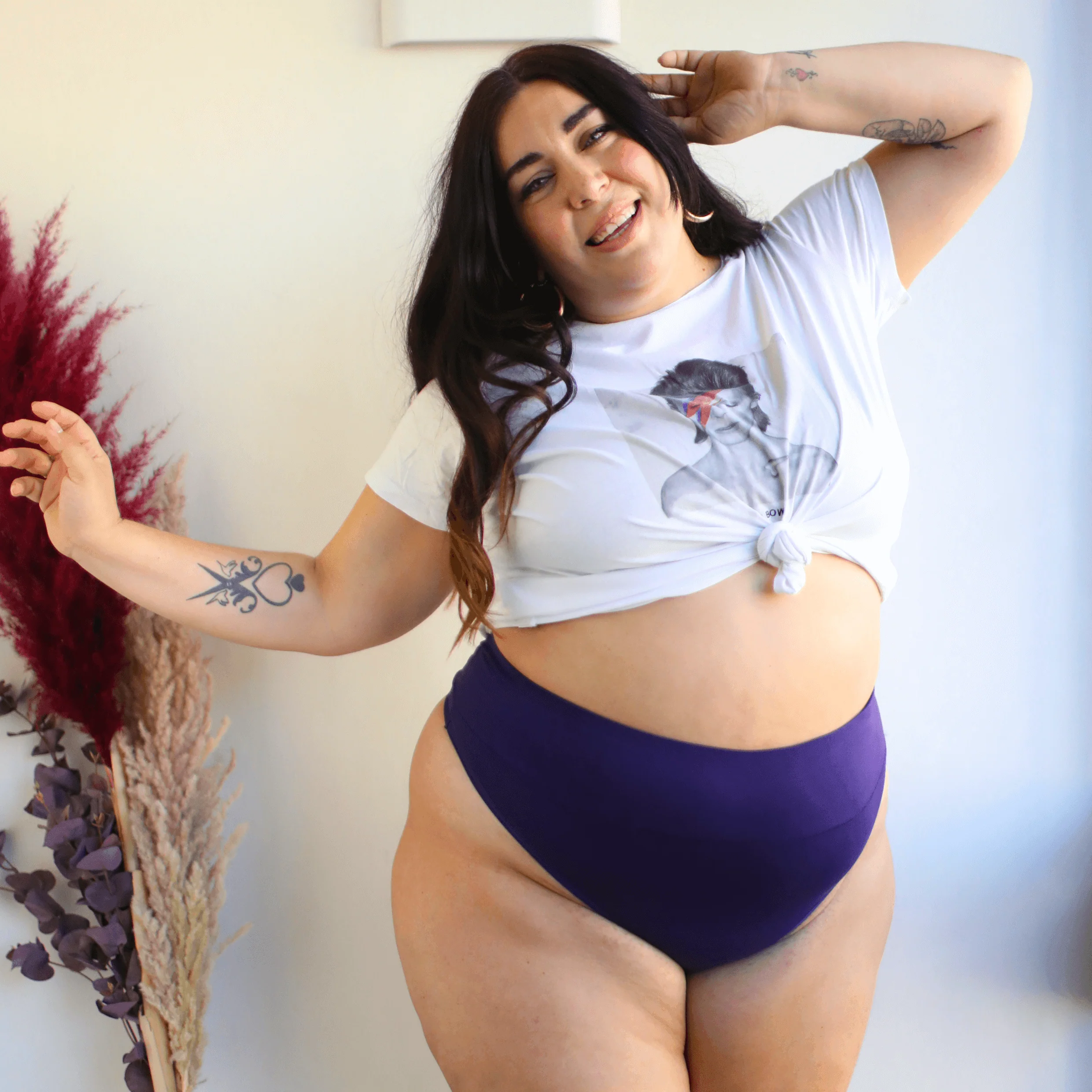 Organic Cotton G-String - Suffragette Purple - Image 3
