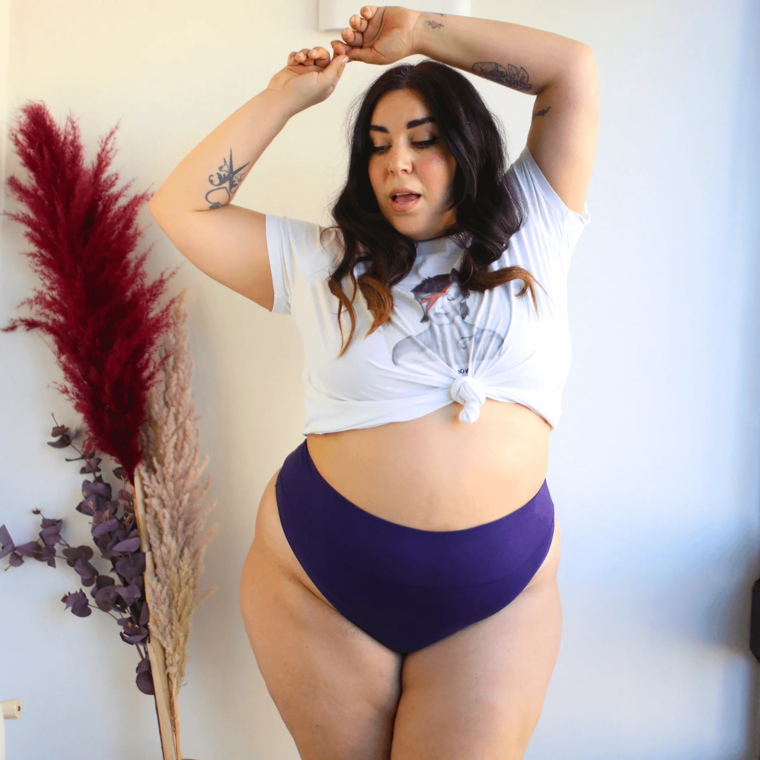 Organic Cotton G-String - Suffragette Purple - Image 6