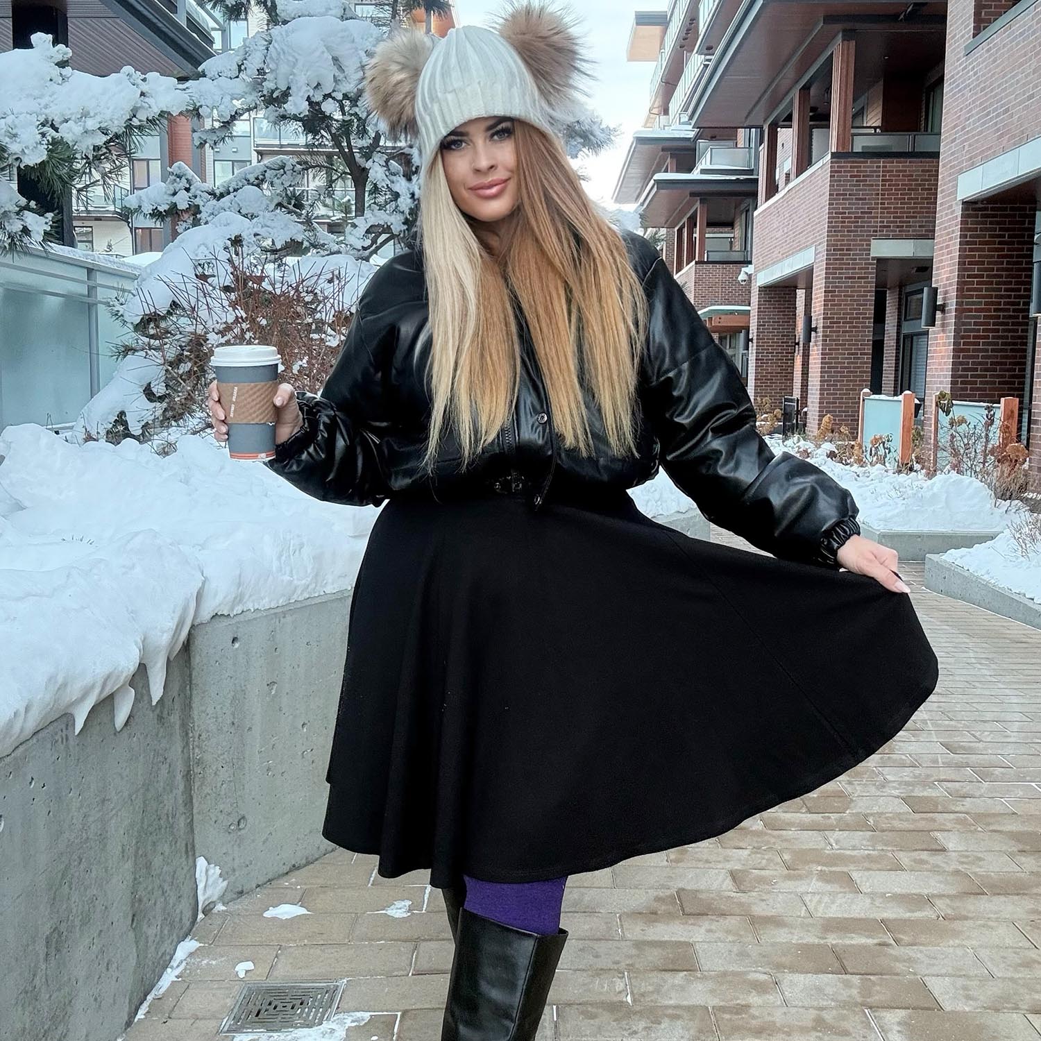 Flare Skirt - Black (V2) - Image 9