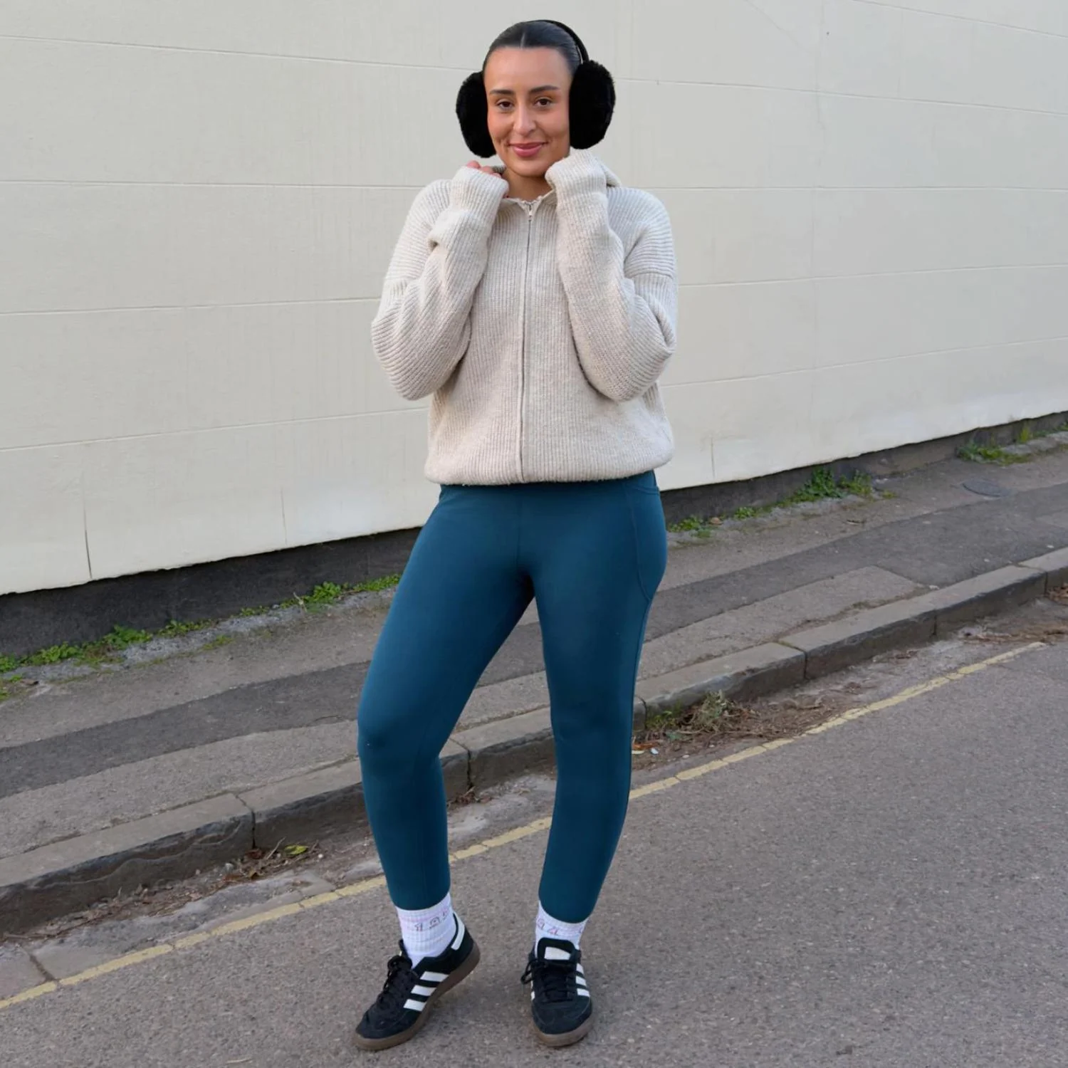Squat Proof Leggings - Bone China - Image 3