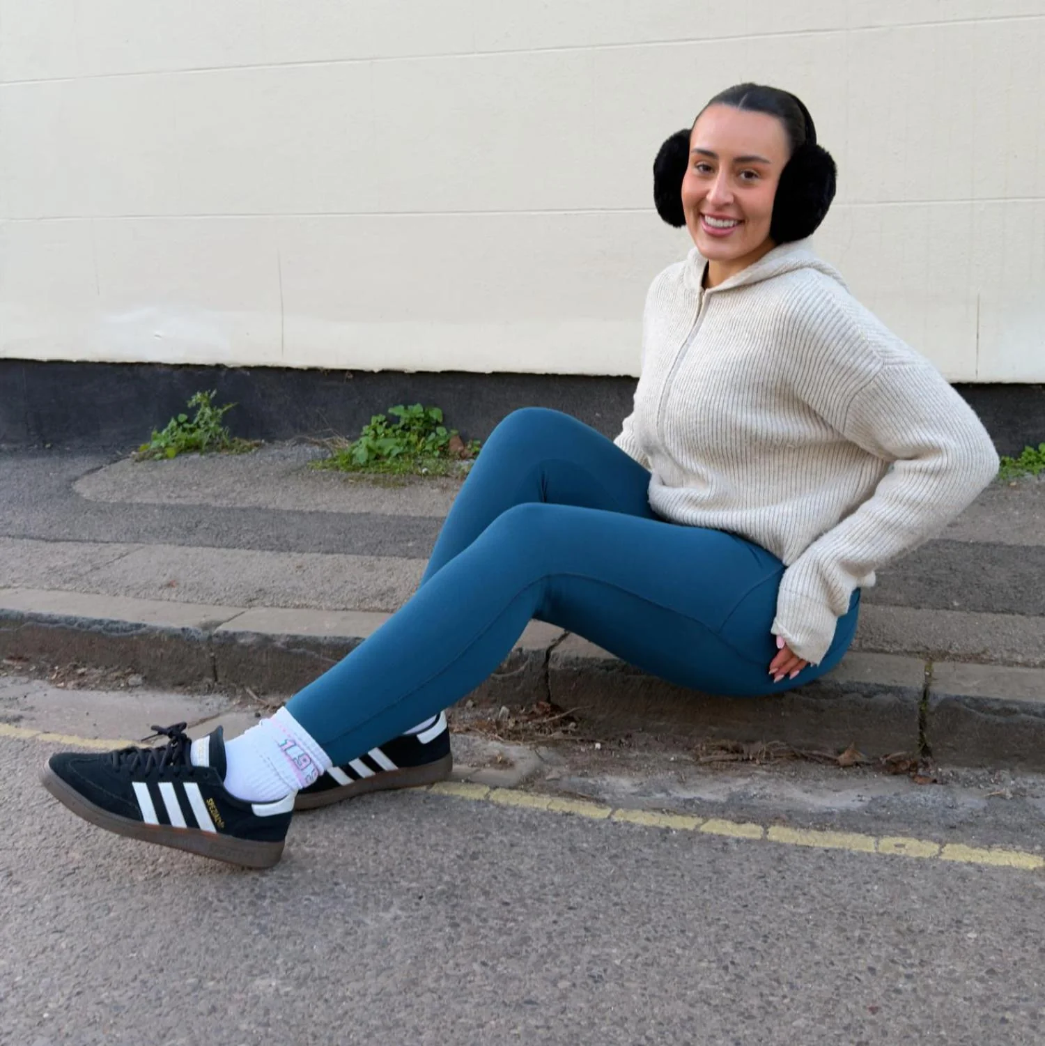 Squat Proof Leggings - Bone China - Image 4