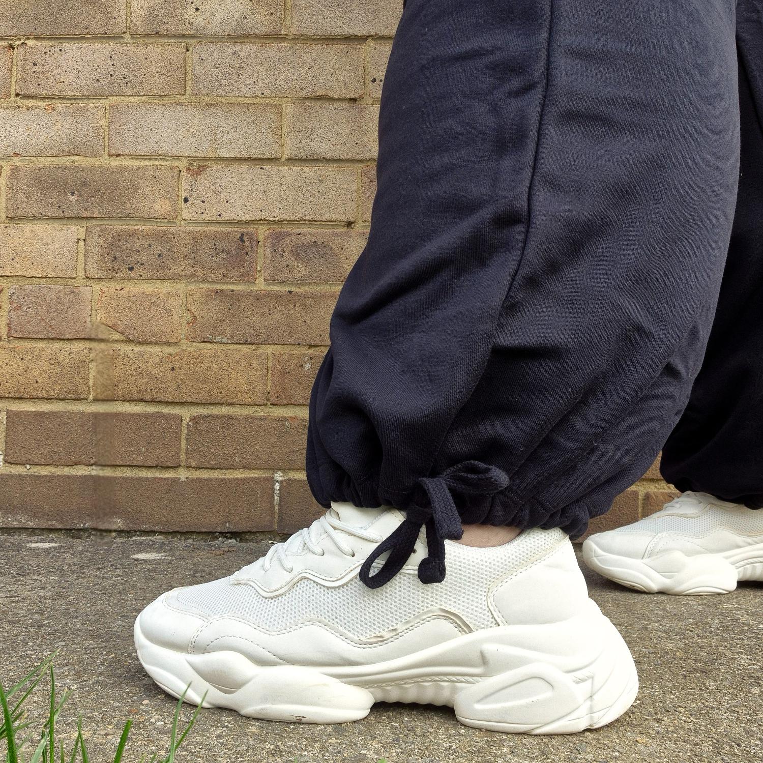 Organic Cotton Adjustable Joggers - Black - Image 5