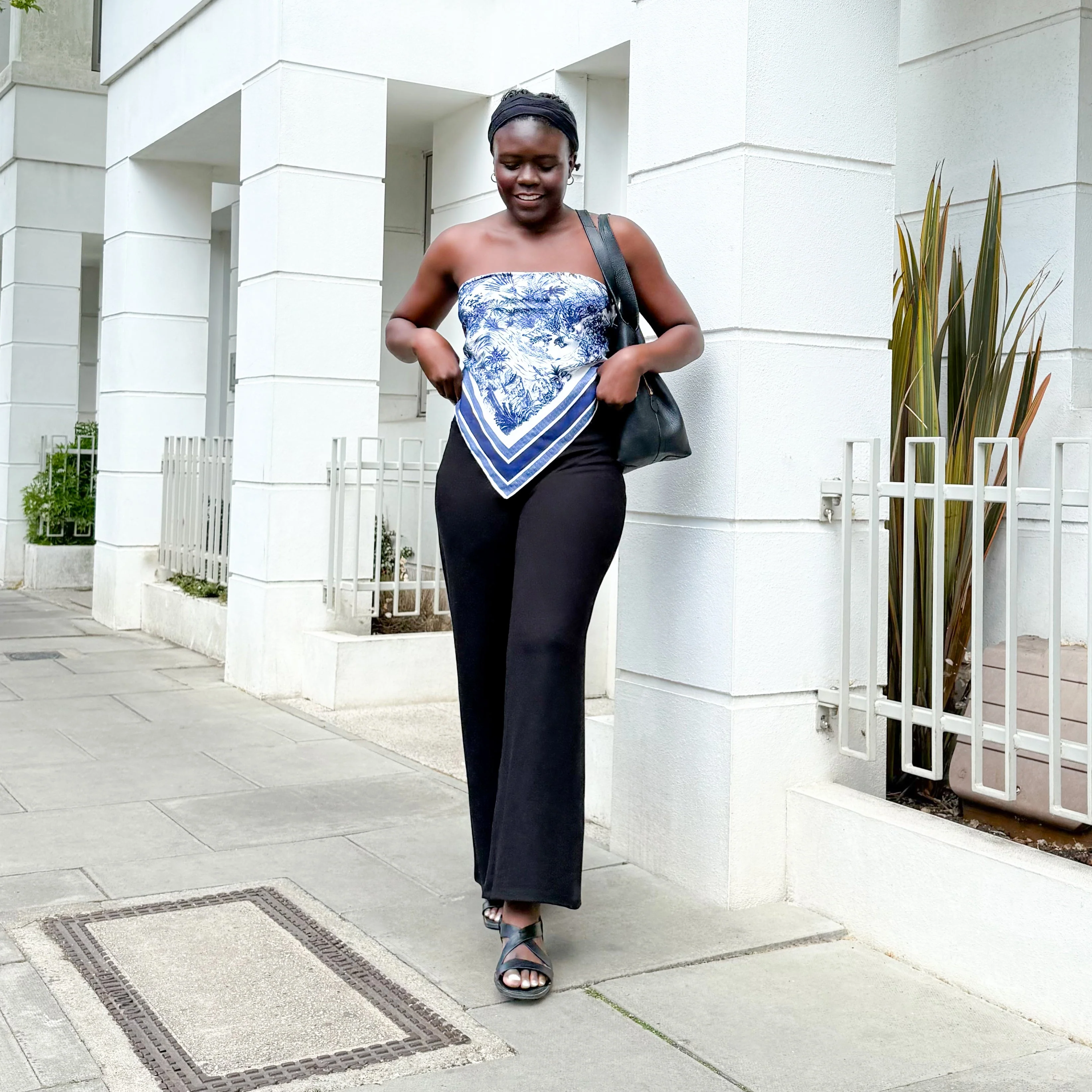 Squat-Proof Wide Leg Leggings - Black - Image 11