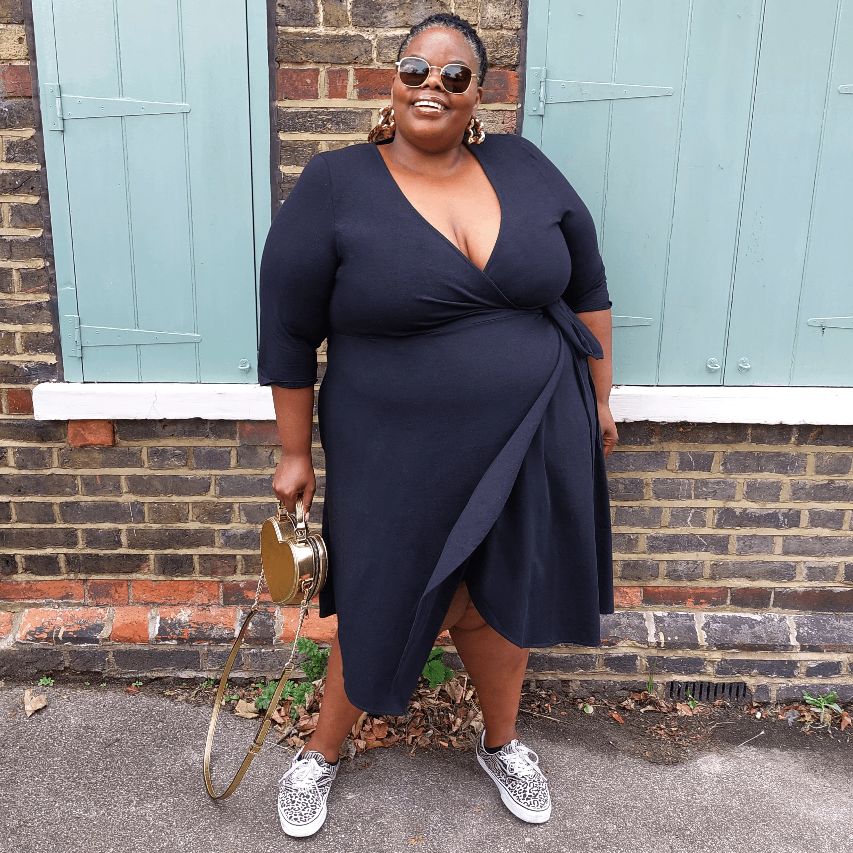 Wrap Dress - Black - Image 13