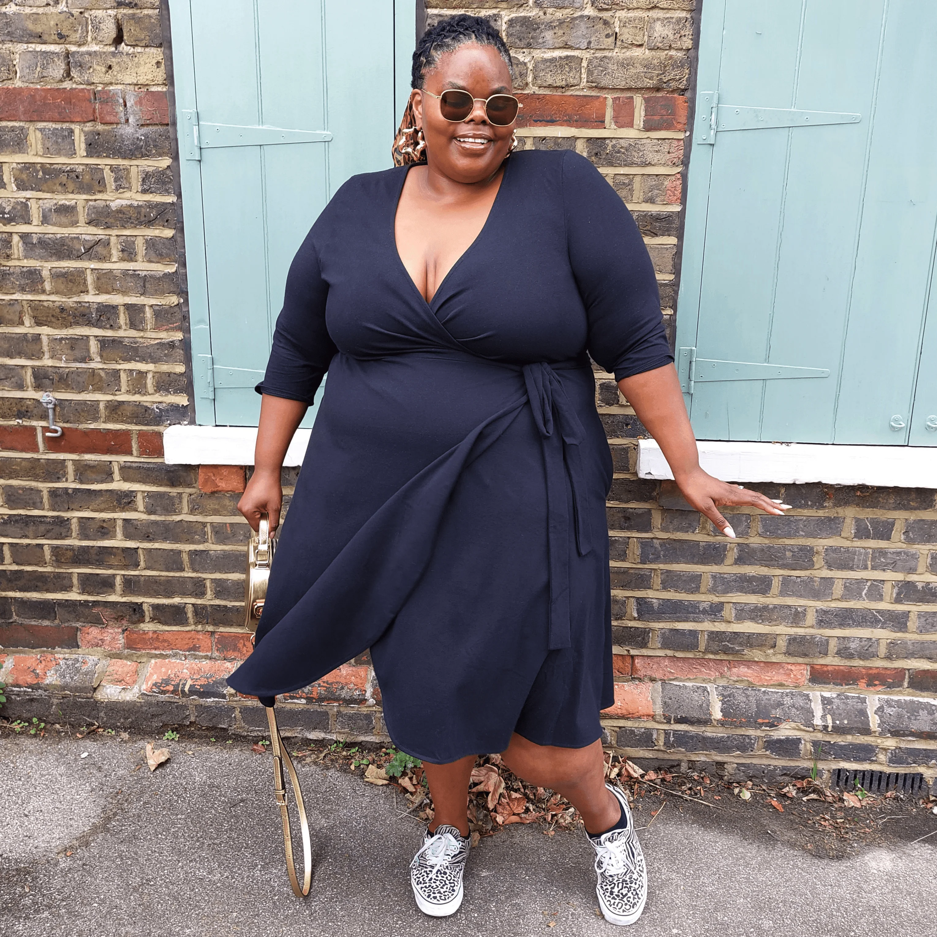 Wrap Dress - Black - Image 3