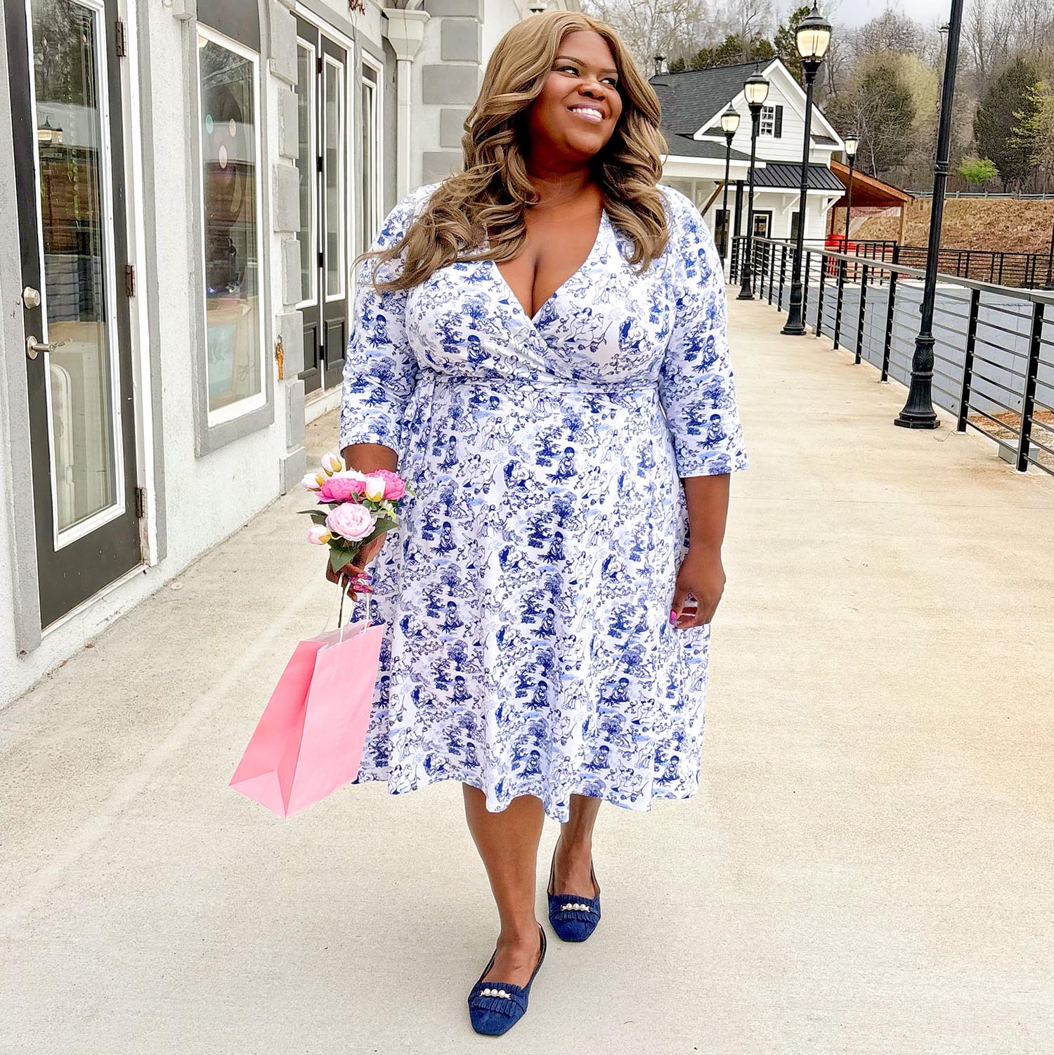 Wrap Dress - Passion au Jardin - L'Amour Bleu - Image 10