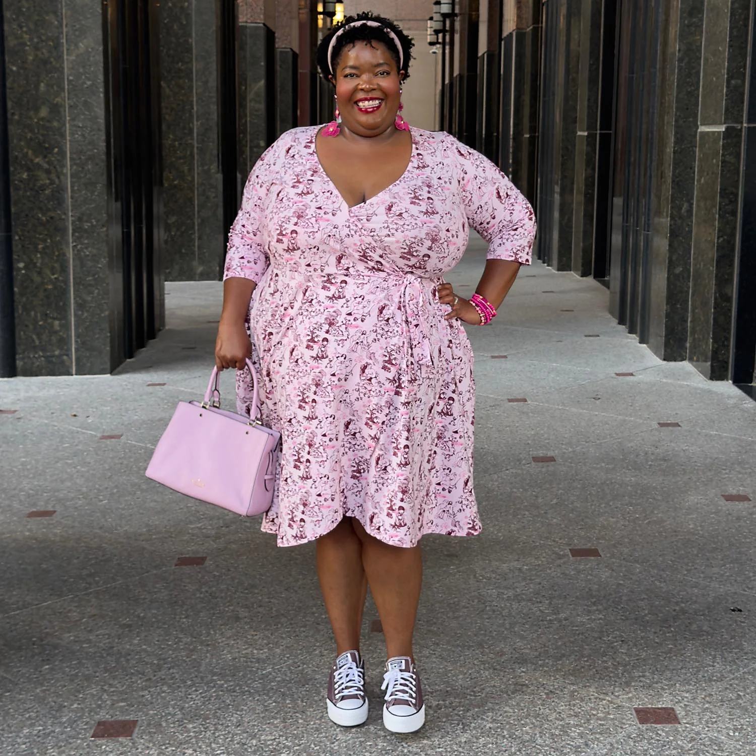 Wrap Dress - Passion au Jardin - L'Amour Rose - Image 14