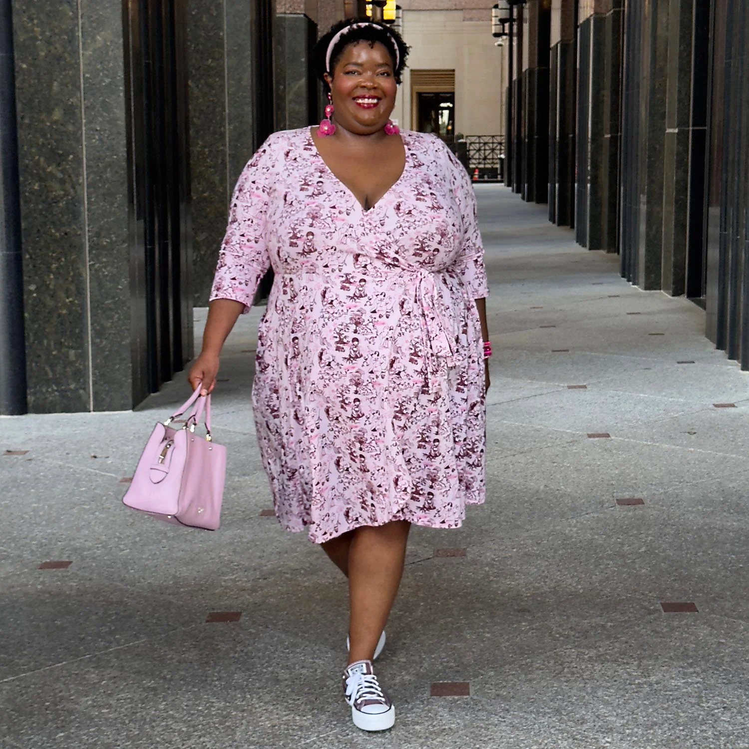 Wrap Dress - Passion au Jardin - L'Amour Rose - Image 18