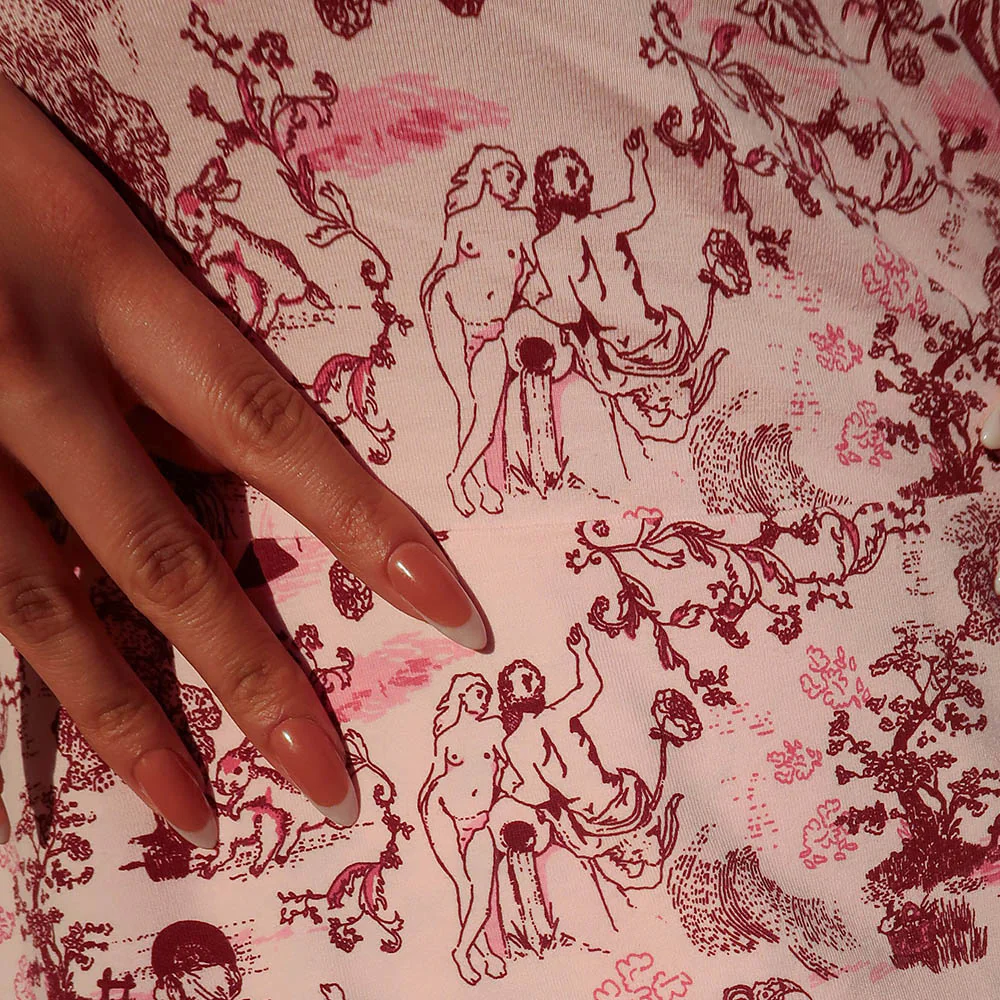 Wrap Dress - Passion au Jardin - L'Amour Rose - Image 7
