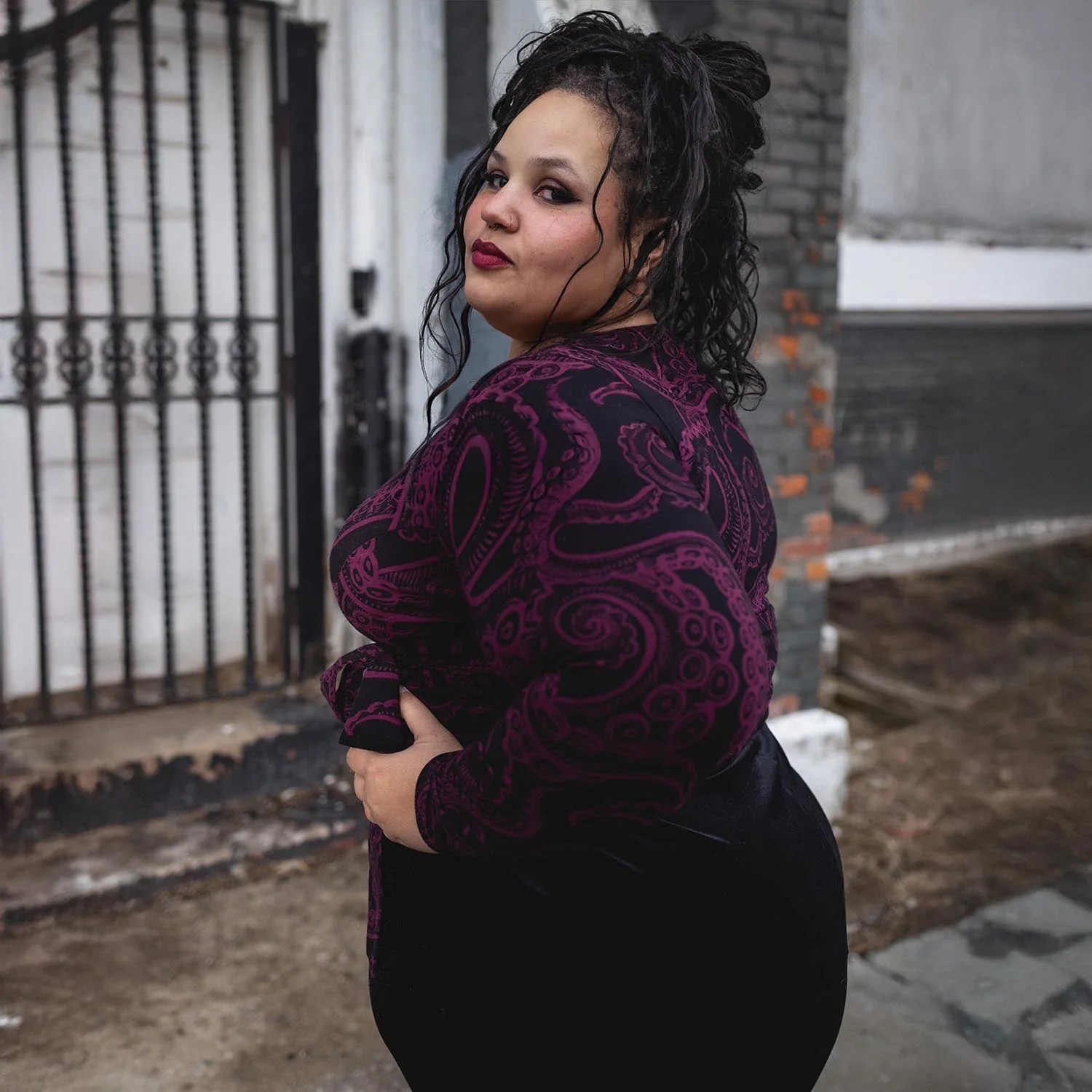 Organic Cotton Wrap Top - Kraken's Embrace - Image 10